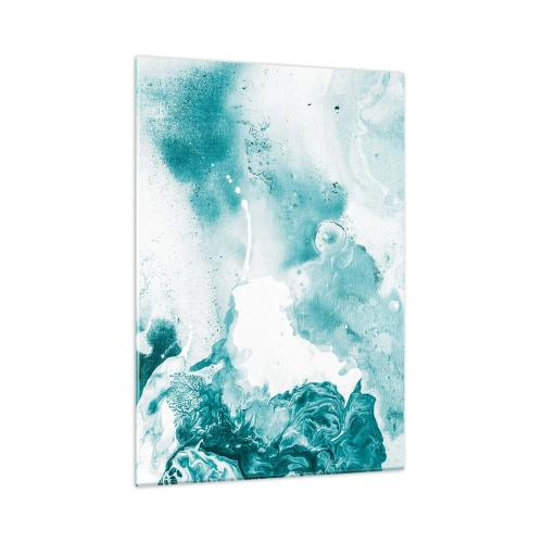 Glastavla - Bild på glas - Blåa laguner - 50x70 cm