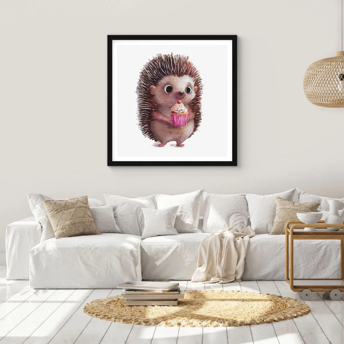 Affisch i svart ram - Varje dag är helgdag - 40x40 cm