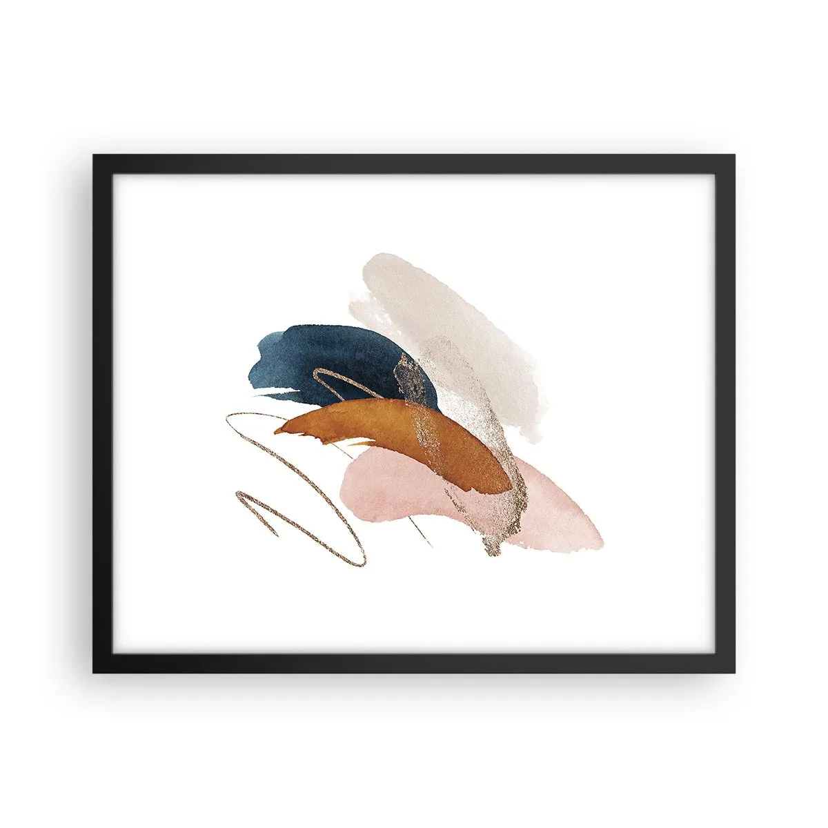 Affisch i svart ram - Bevingad komposition - 50x40 cm