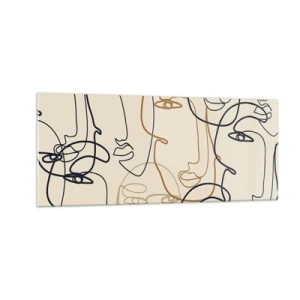 Glastavla - Bild på glas - Mångfaldigad porträtt - 100x40 cm