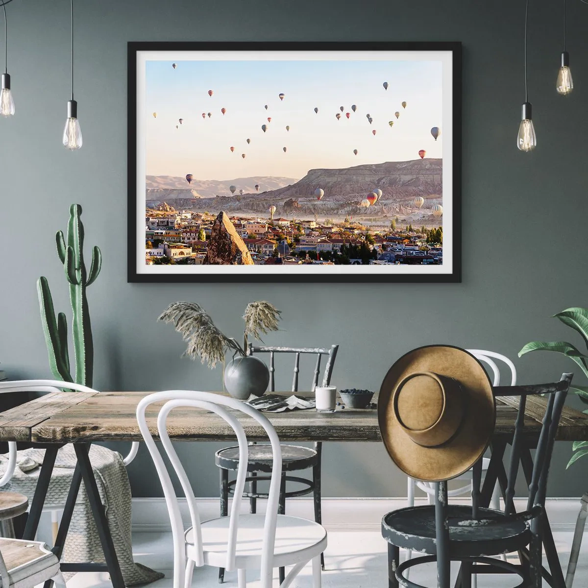 Affisch i svart ram - Som båtar på himlen - 91x61 cm