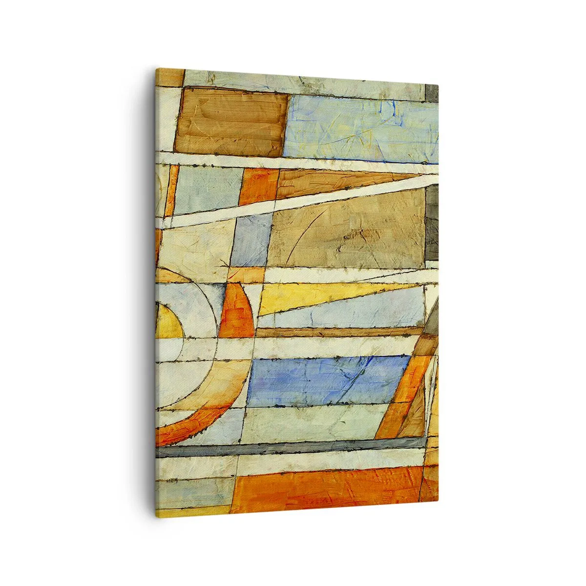 Canvastavla - Bild på duk - Kubismen på bygget - 50x70 cm
