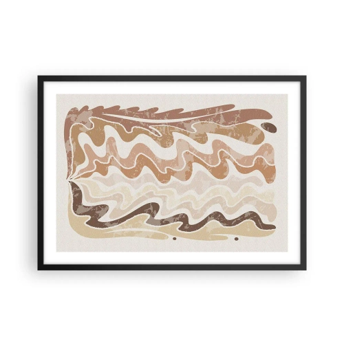 Affisch i svart ram - Bra energi - bra känslor - 70x50 cm