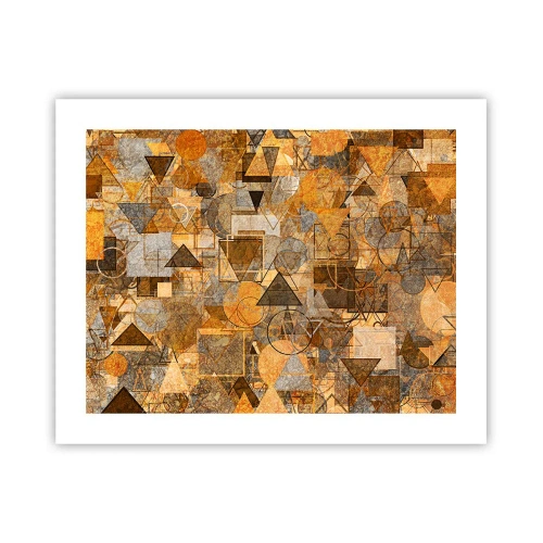 Affisch - Värld infattad i form - 50x40 cm