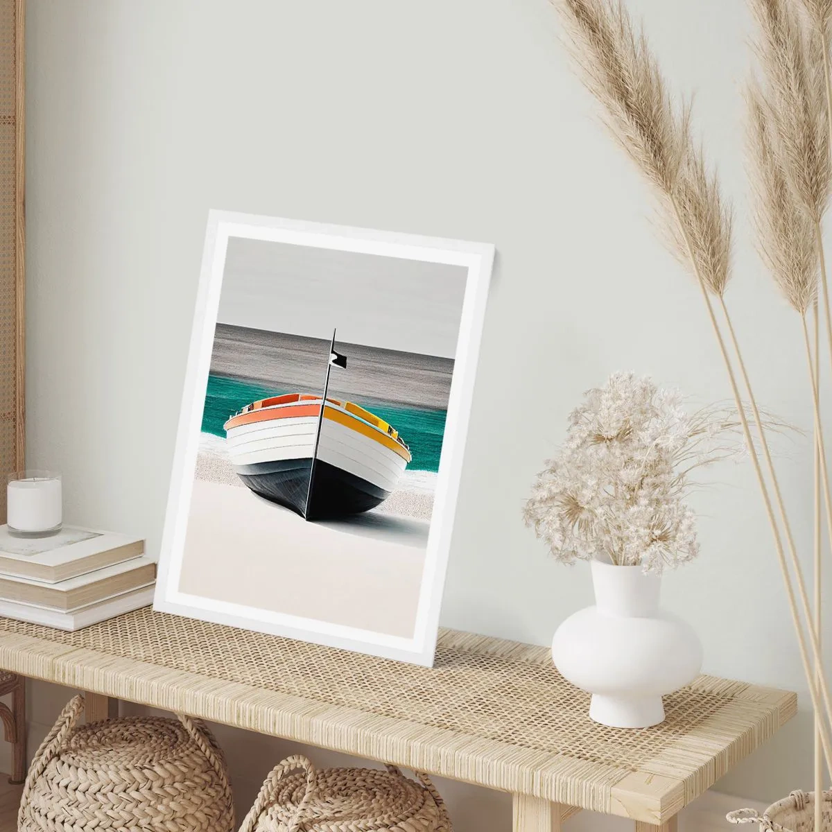 Affisch i vit ram - På sin plats - 30x40 cm