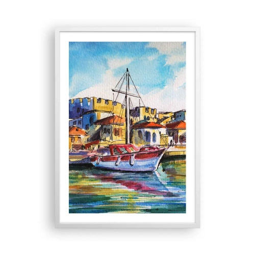 Affisch i vit ram - Regnbågseftermiddag - 50x70 cm