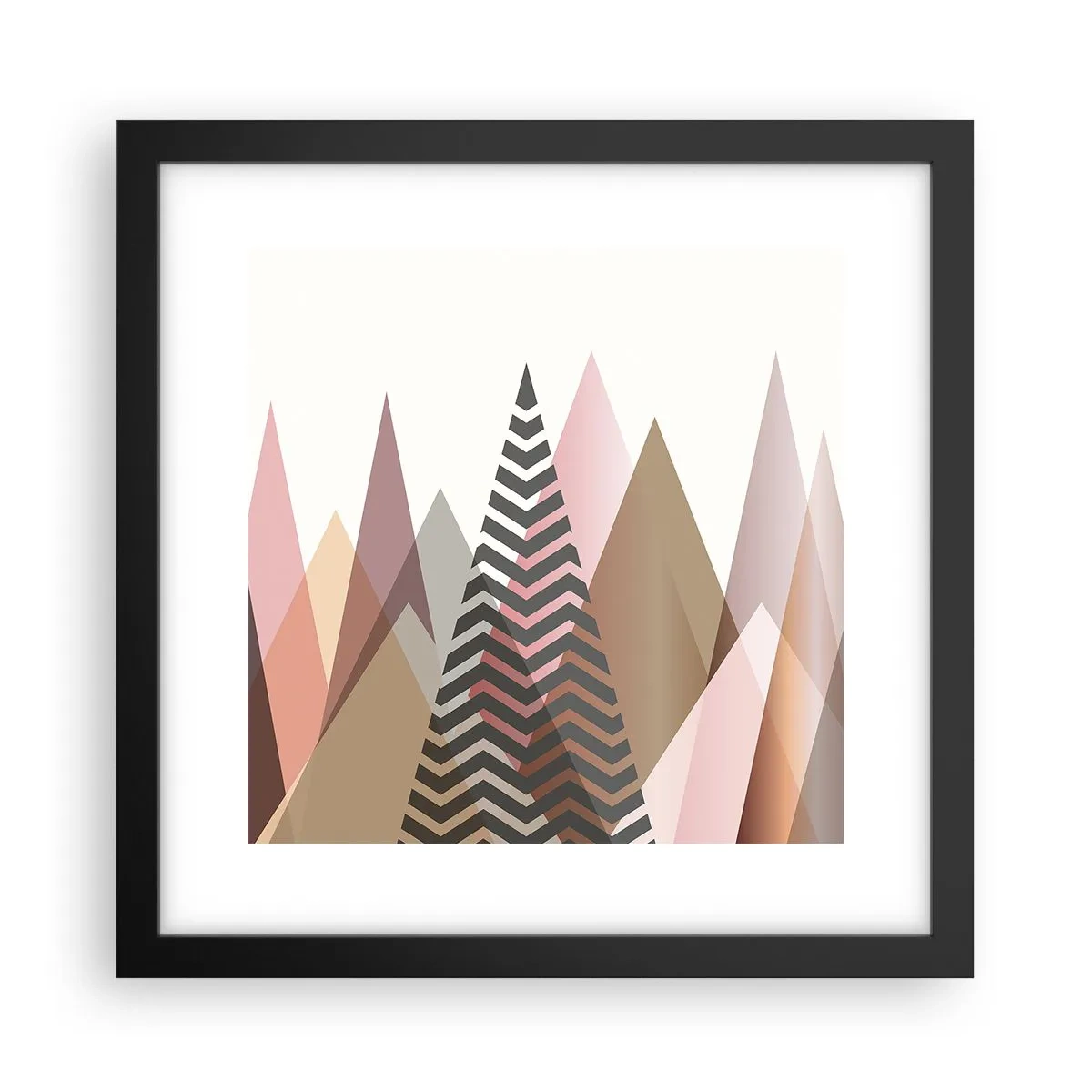 Affisch i svart ram - Utsikt över pyramider - 30x30 cm