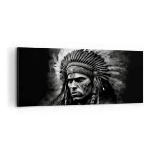 Canvastavla - Bild på duk - Hövding och krigare - 100x40 cm