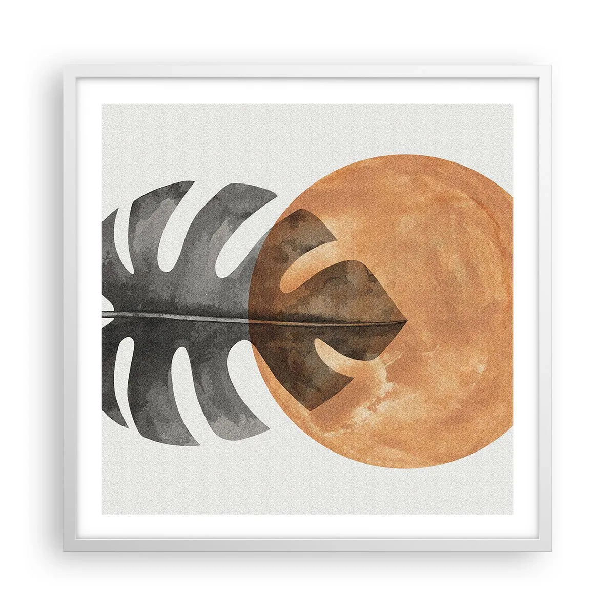 Affisch i vit ram - Alltid solen - 60x60 cm