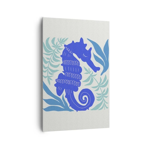 Canvastavla - Bild på duk - På enundervattenäng - 80x120 cm