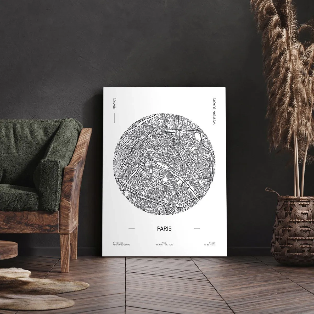 Canvastavla - Bild på duk - Paris anatomi - 80x120 cm