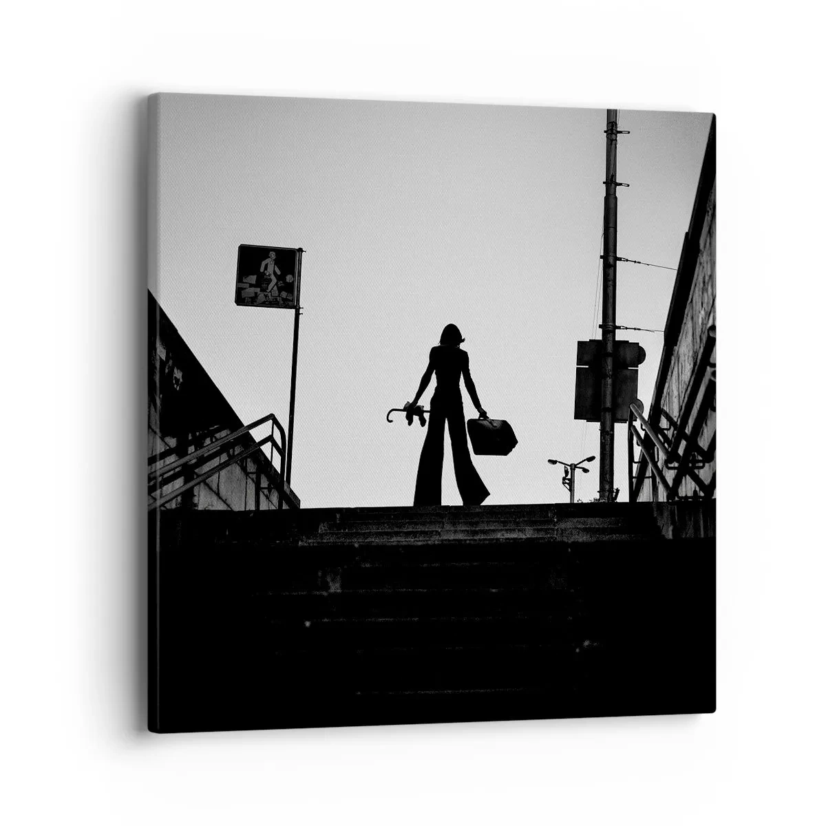 Canvastavla - Bild på duk - Stadsvandring - 40x40 cm