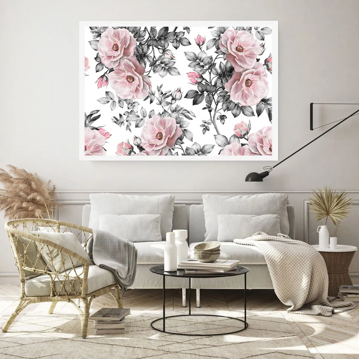 Affisch - Tappa sig i rosblommorna - 40x30 cm