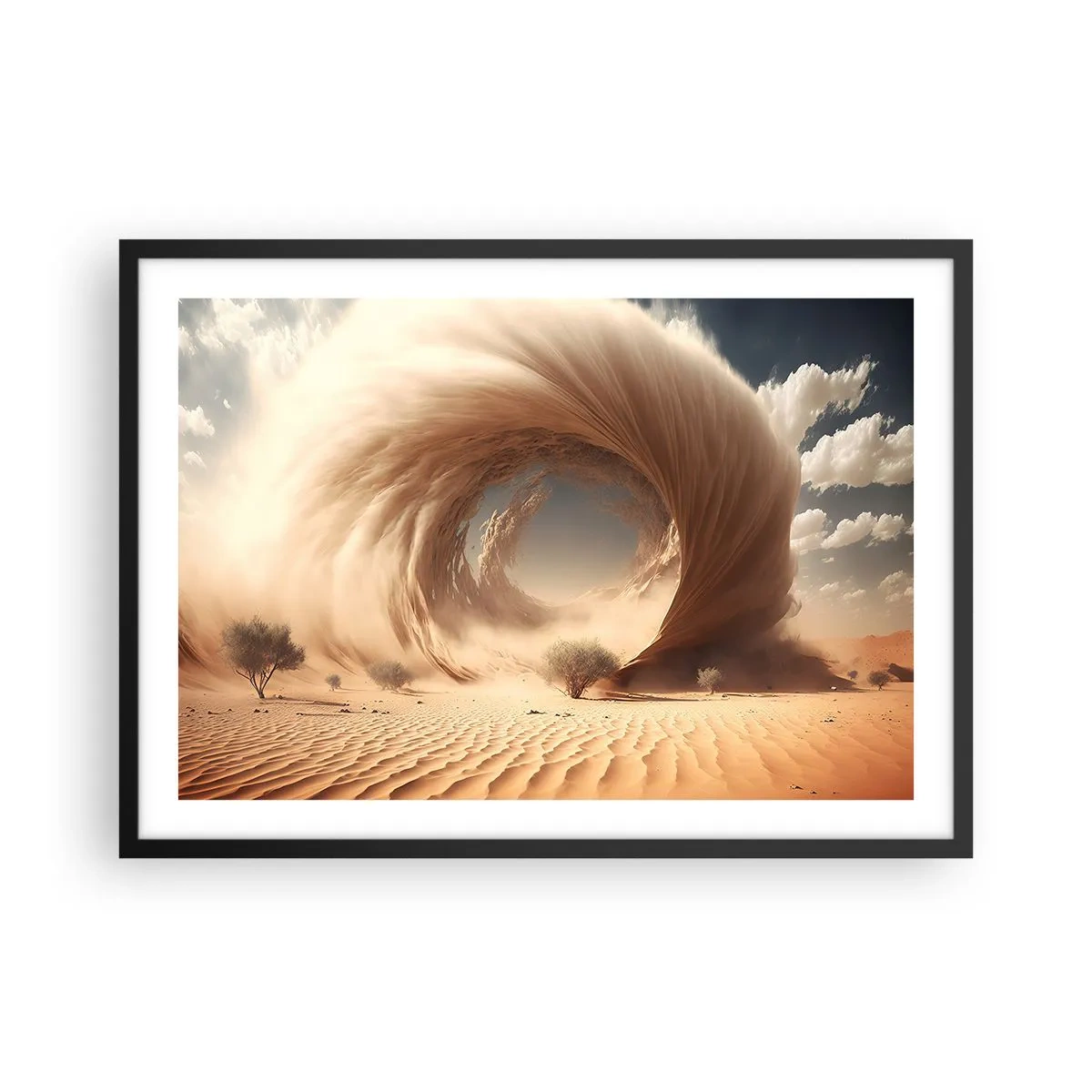 Affisch i svart ram - Öppen portal - 70x50 cm