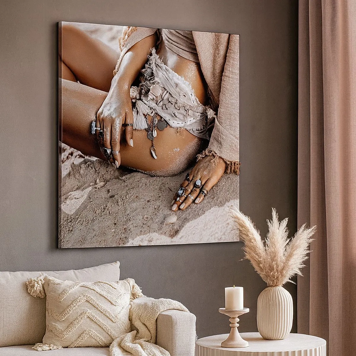 Canvastavla - Bild på duk - Utkastad av vågorna? - 30x30 cm