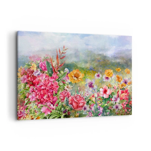Canvastavla - Bild på duk - En trädgård som blivit galen - 120x80 cm