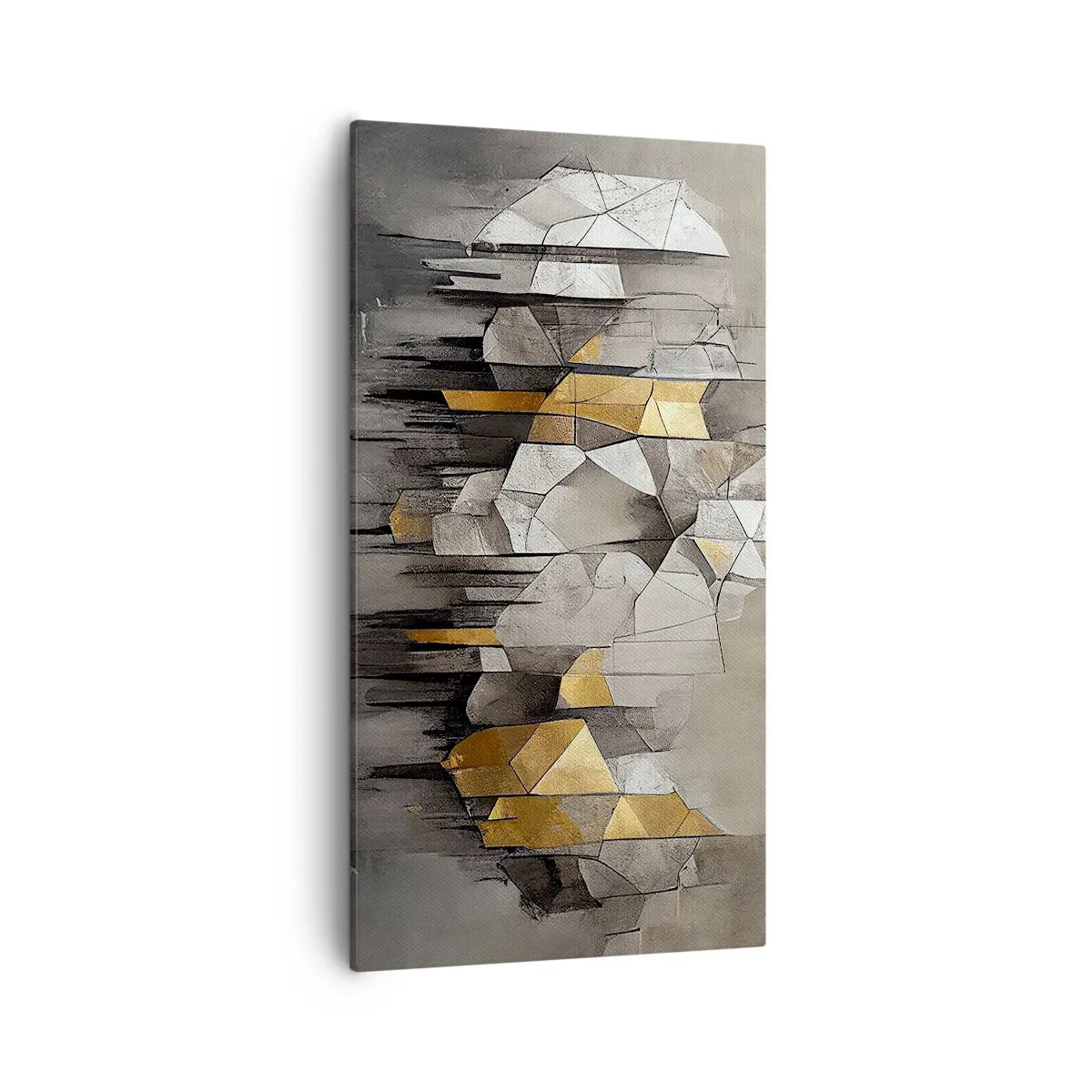 Canvastavla - Bild på duk - Komposition av is och ljus - 55x100 cm