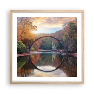 Affisch i ram av ljusek - På andra sidan av spegeln - 50x50 cm