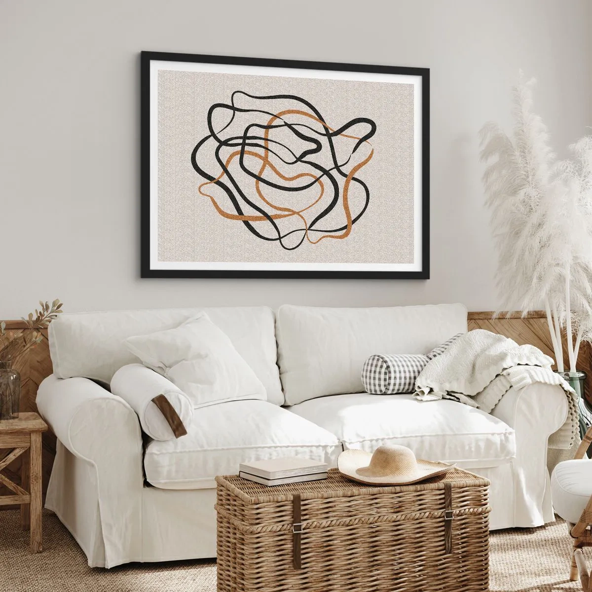 Affisch i svart ram - Allt har gått fel - 70x50 cm