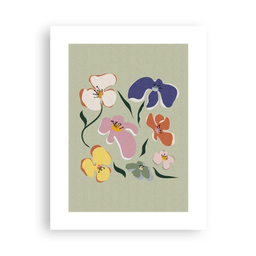 Affisch - Penséer - 30x40 cm