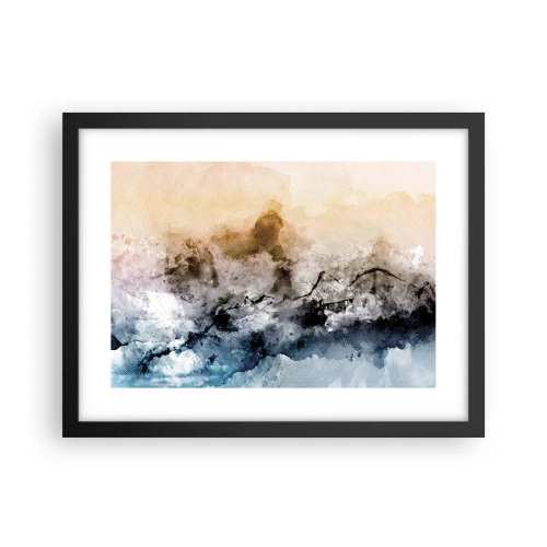 Affisch i svart ram - Dränkta i dimman - 40x30 cm