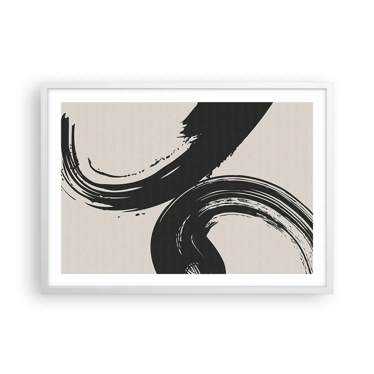 Affisch i vit ram - Svepande och cirkulärt - 70x50 cm