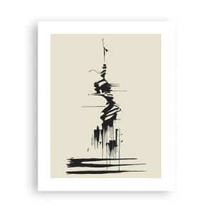 Affisch - Skyndsam abstraktion - 40x50 cm