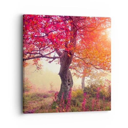 Canvastavla - Bild på duk - Våldsam blommande - 40x40 cm
