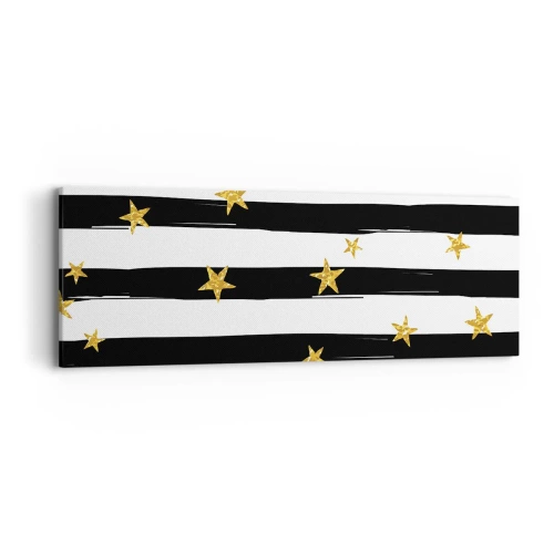 Canvastavla - Bild på duk - Alla är vi födda under lycklig stjärna - 90x30 cm