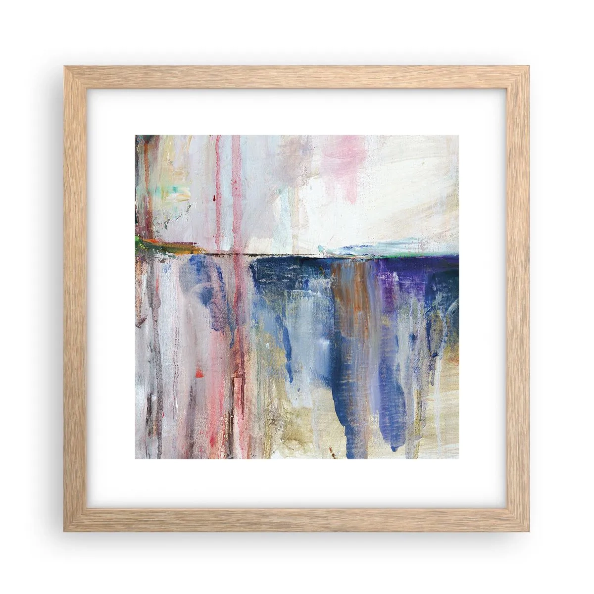 Affisch i ram av ljusek - Färgrika intryck och associationer - 30x30 cm