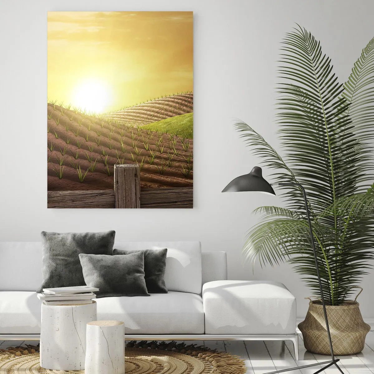 Glastavla - Bild på glas - Sagolik farm - 50x70 cm