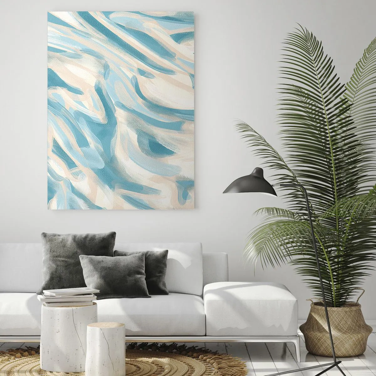Glastavla - Bild på glas - Vårvindar - 50x70 cm