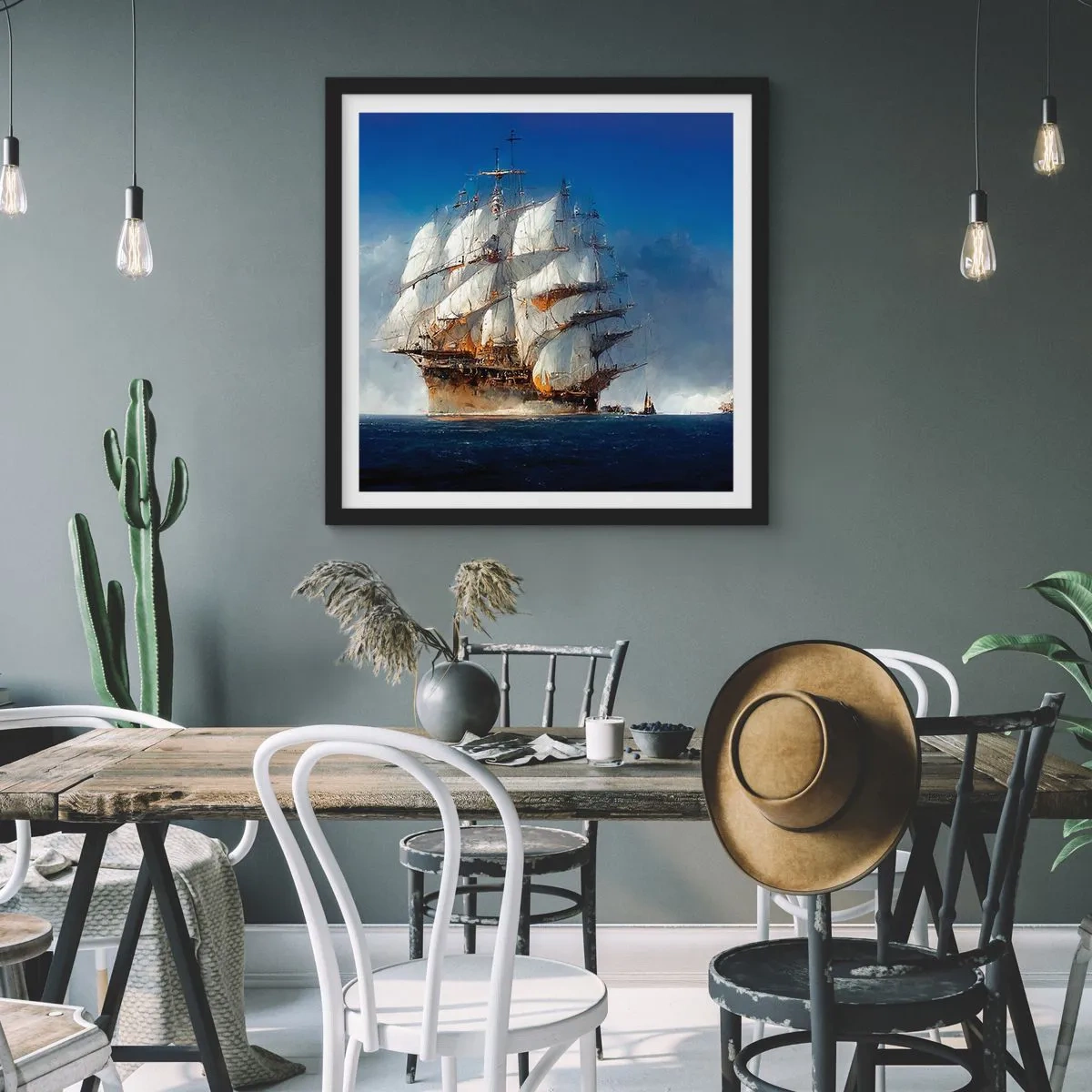 Affisch i svart ram - The great glory! - 30x30 cm