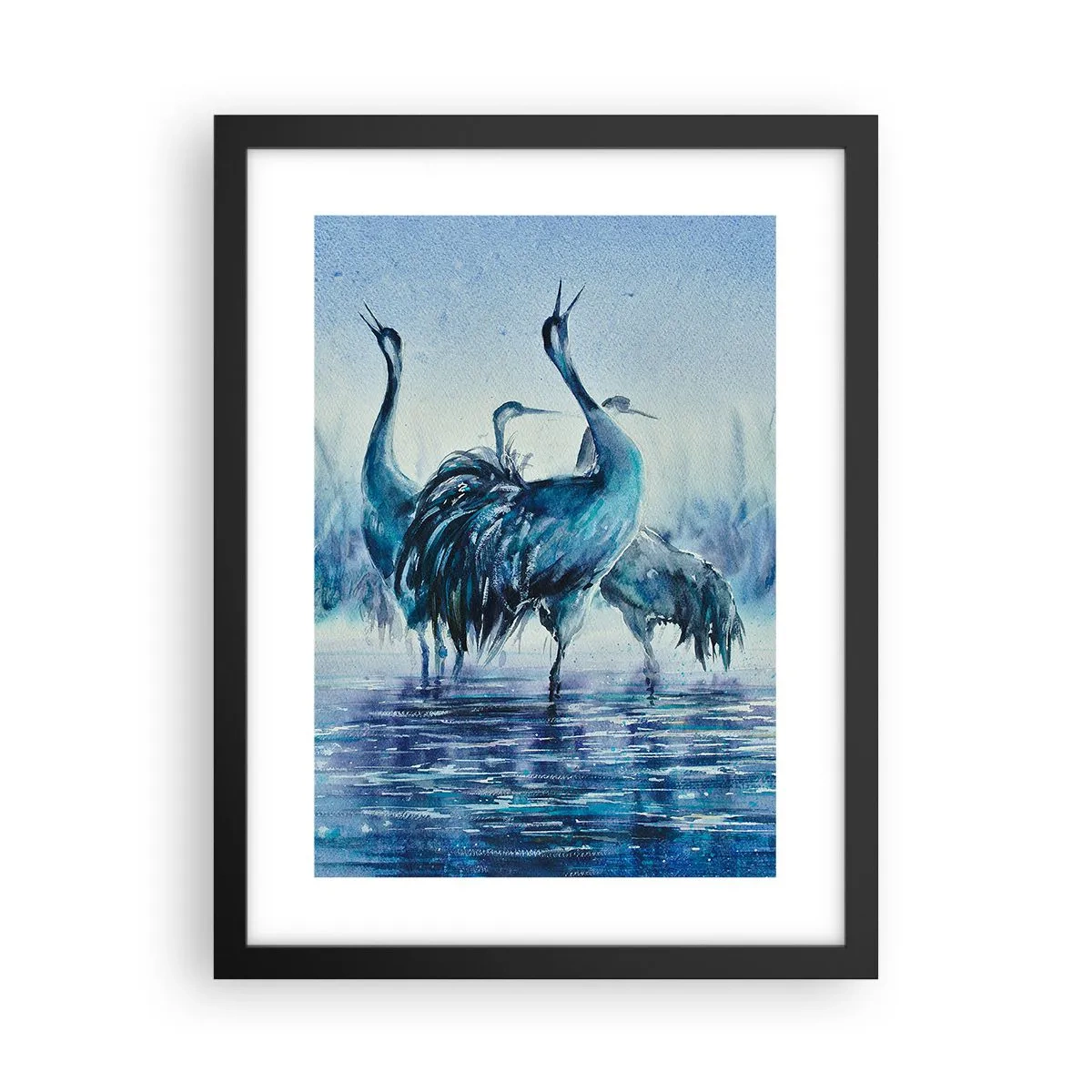 Affisch i svart ram - Morgonmöte - 30x40 cm