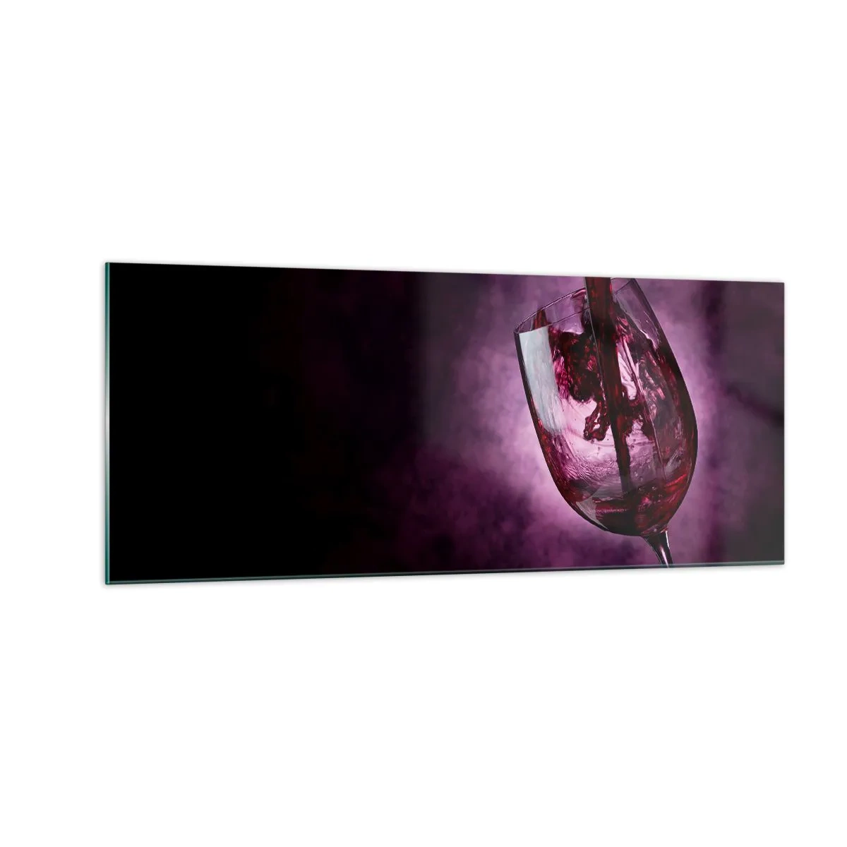 Glastavla - Bild på glas - Scharlakansröd? Karmin? Nej, rubin - 100x40 cm