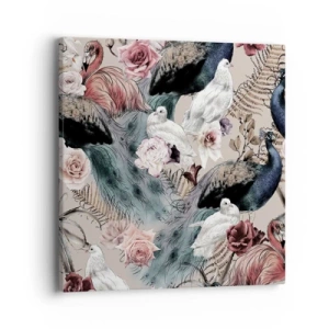 Canvastavla - Bild på duk - I palatsträdgården - 40x40 cm