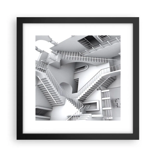 Affisch i svart ram - Rummets paradoxer - 30x30 cm