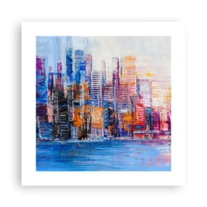 Affisch - En glädjefylld metropol - 40x40 cm