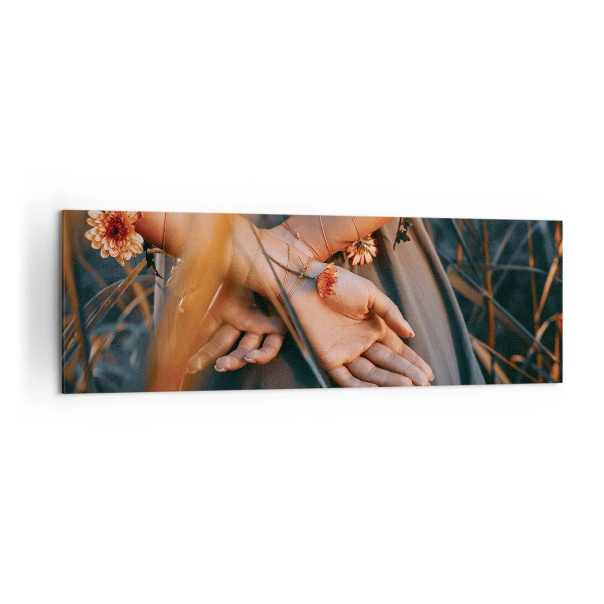 Canvastavla - Bild på duk - Bunden till naturen - 160x50 cm
