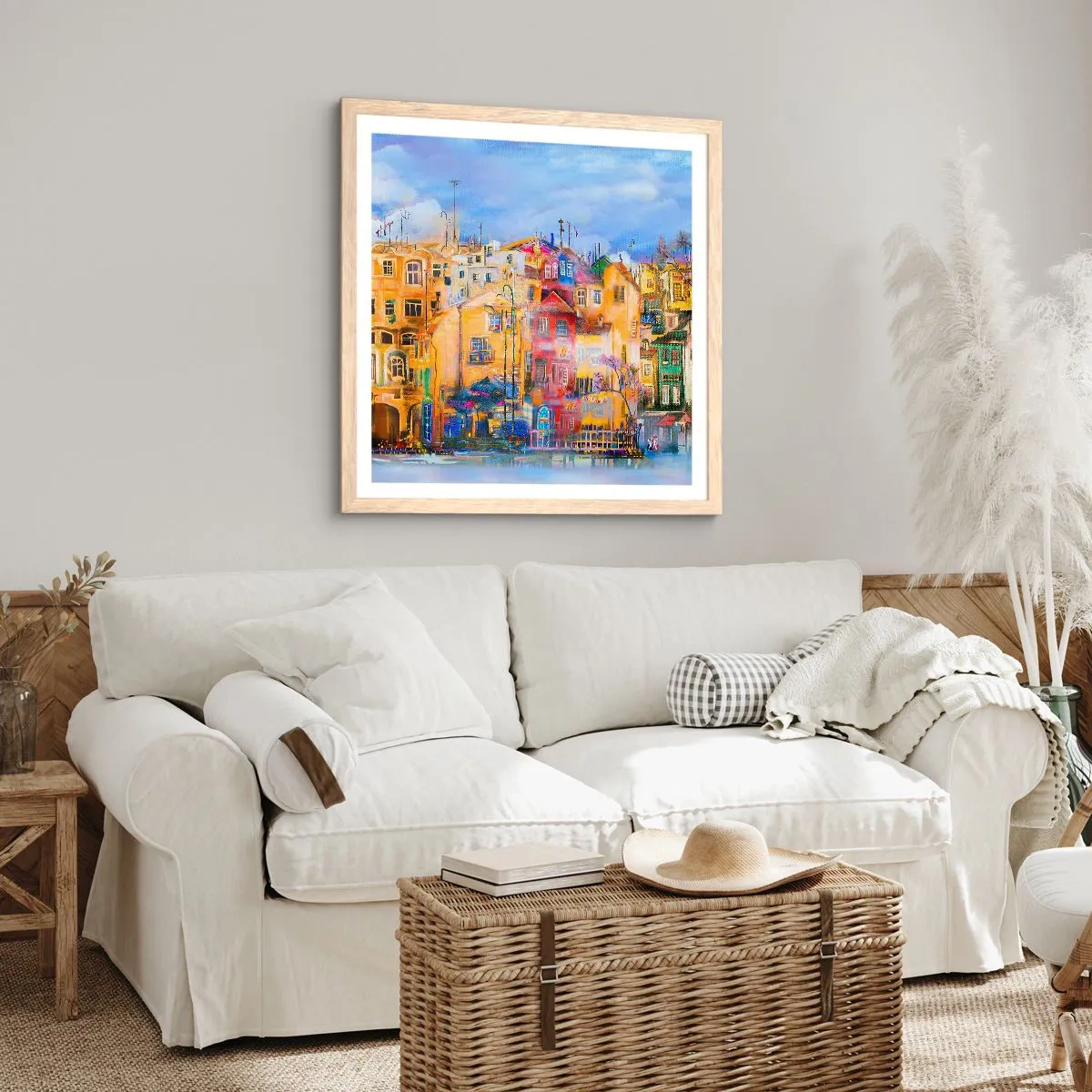 Affisch i ram av ljusek - Vi är tillsammans - 50x50 cm