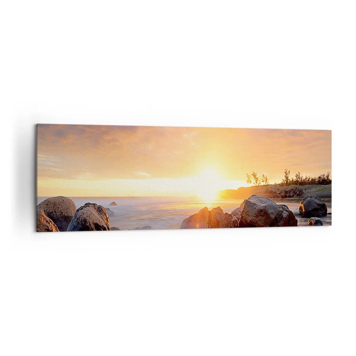 Canvastavla - Bild på duk - Kvällens ljusa bris - 160x50 cm