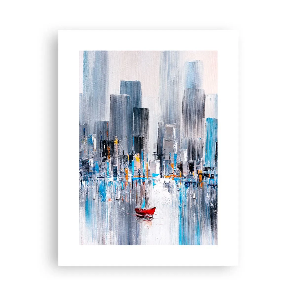 Affisch - Metropolis vid bukten - 30x40 cm