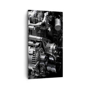 Canvastavla - Bild på duk - Stål, vacker, stark - 45x80 cm