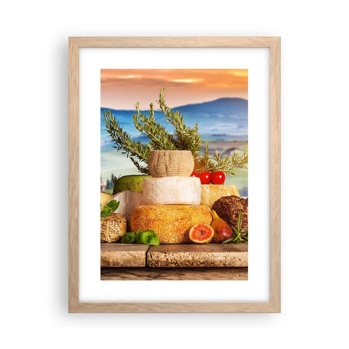 Affisch i ram av ljusek - Italiensk livsglädje - 30x40 cm