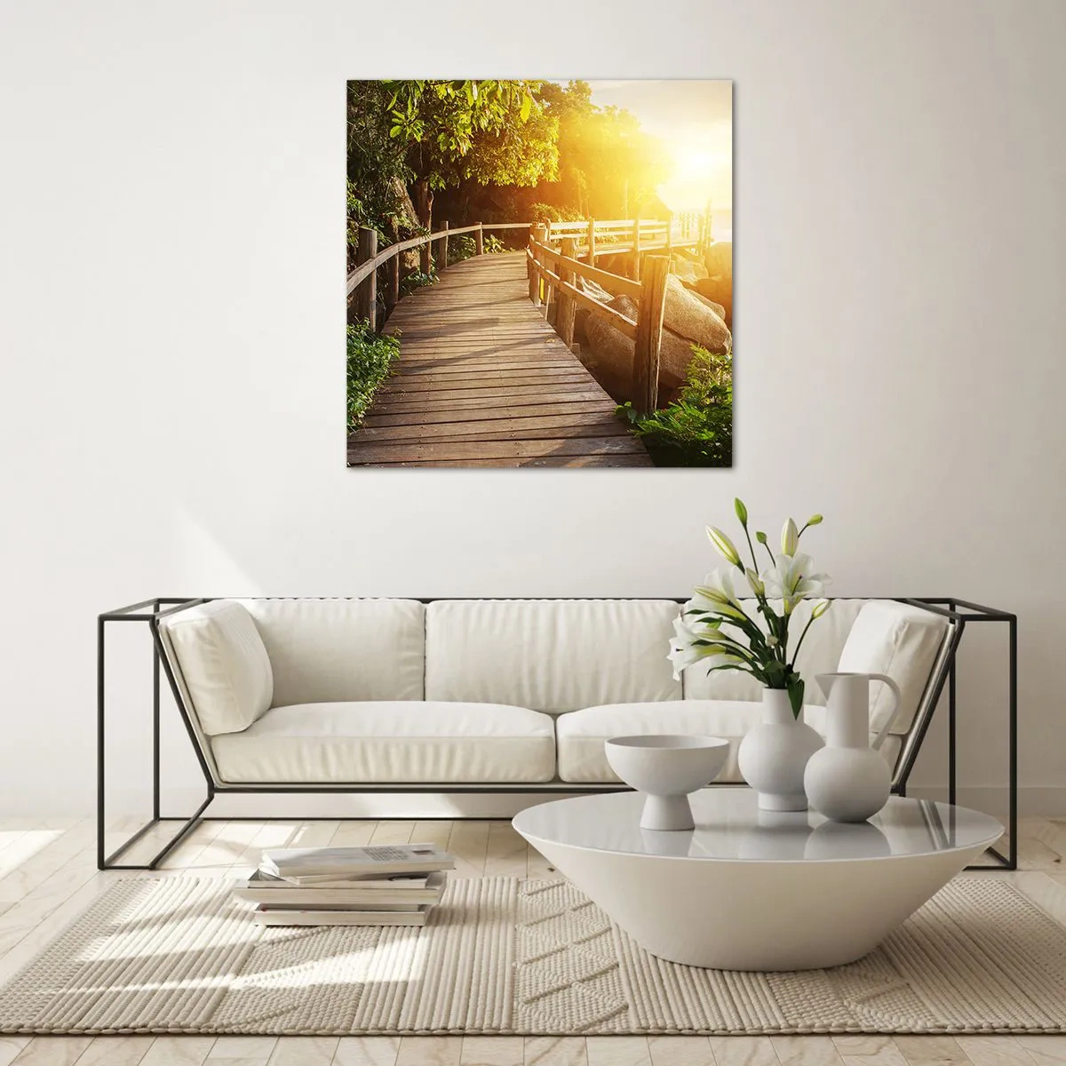 Glastavla - Bild på glas - Nästa kurva, nästa underverk - 50x50 cm