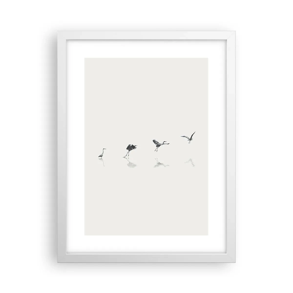 Affisch i vit ram - Fyra enkla steg - 30x40 cm
