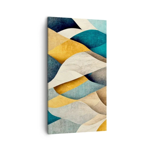 Canvastavla - Bild på duk - Rytm och vågrörelse - 45x80 cm