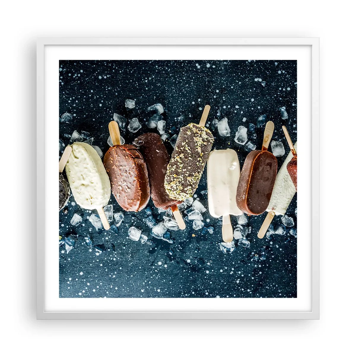 Affisch i vit ram - Smak av varm sommar - 60x60 cm