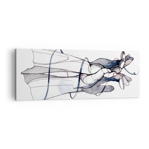 Canvastavla - Bild på duk - Smekningens studie - 140x50 cm