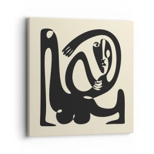 Canvastavla - Bild på duk - Nästan Picasso - 40x40 cm